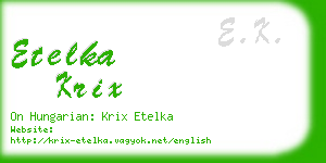 etelka krix business card